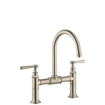 AXOR Montreux 2-handle basin mixer 220 with lever handles and pop-up waste set 16511820