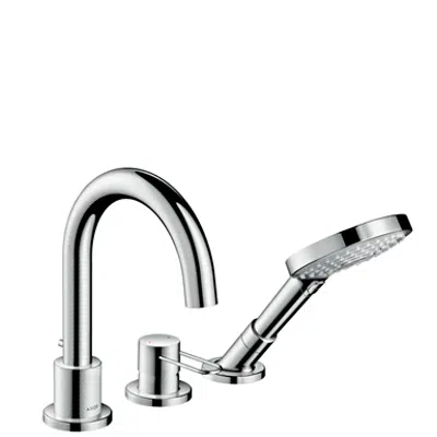 Image for AXOR Uno 3-hole rim mounted bath mixer with loop handle 38436820