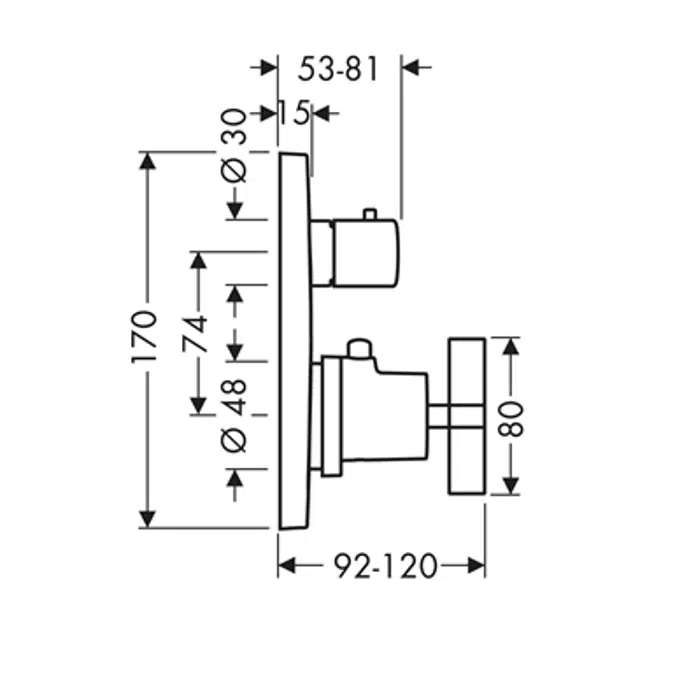 AXOR Citterio term.conc.FS shut off/div.cr