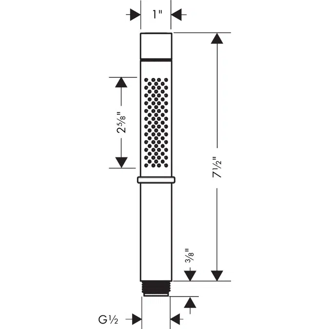 28703USA AXOR Starck Baton hand shower 2jet 2.5 GPM for centered fixation