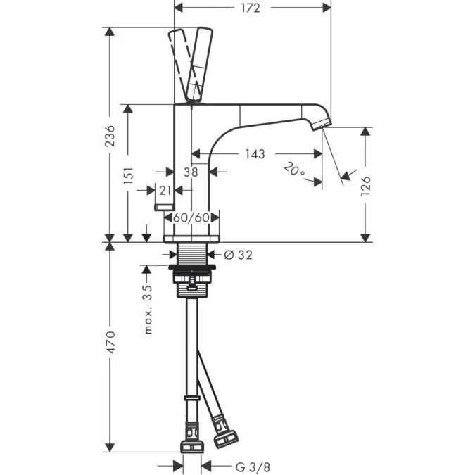 BIM objects - Free download! AXOR Citterio E Single lever basin mixer ...