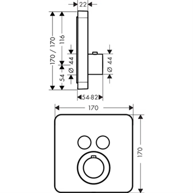 AXOR ShowerSelect therm.conc.2 outl.SoftC.