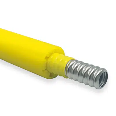 billede til CORRUGATED stainless steel TUBE DN12-15 for gas supply with LDPE yellow coating and stellar coating