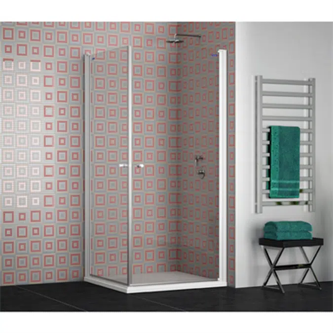 D1 Plus Giro - Pivot twin doors at 180º with angle access for shower