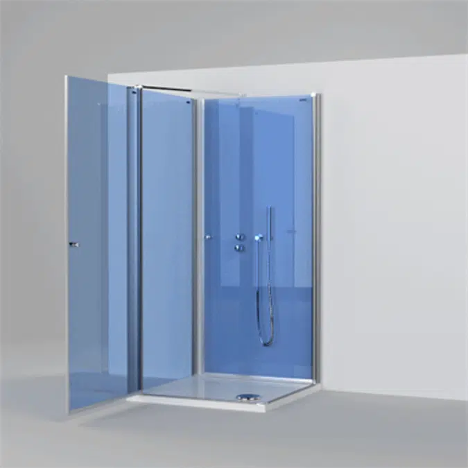 D1 Plus Giro - Pivot twin doors at 180º with angle access for shower