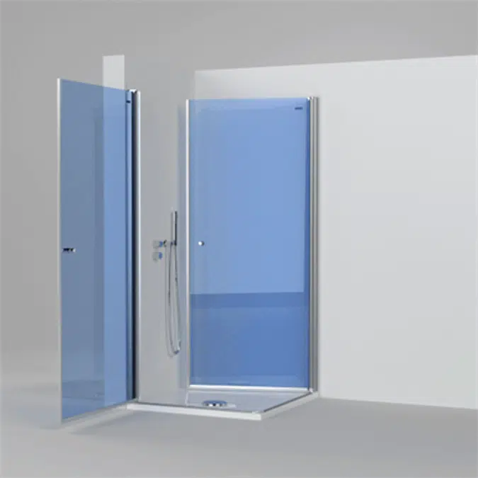 D2 Egipthia  - Pivot twin doors at 180º with angle access for shower