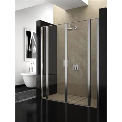 Obrázek pro D2 Egipthia  - 2 Fixed + Pivot twin doors for shower