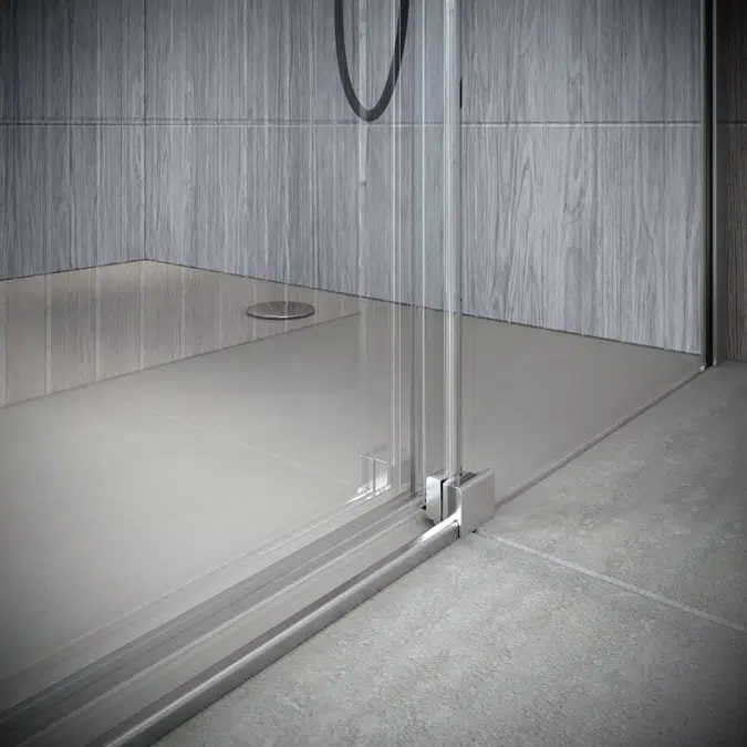 D2 Aura- 2 Fixed + Slider twin doors for shower in a corner