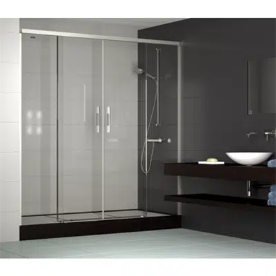 D2 Gredel  - 2 Fixed + Slider twin doors for shower için görüntü