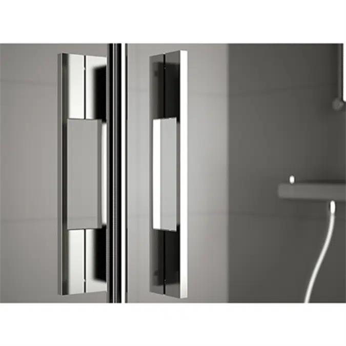 D2 Gredel  - 2 Fixed + Slider twin doors for shower