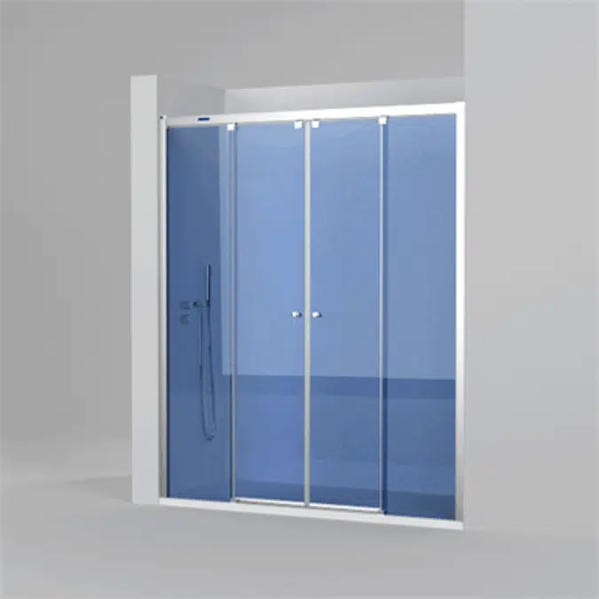 D2 Gredel  - 2 Fixed + Slider twin doors for shower