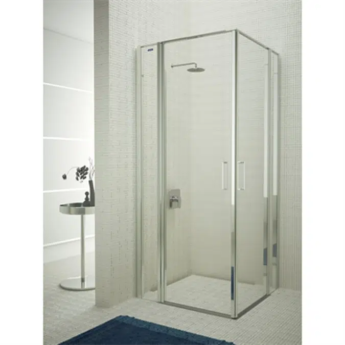 D2 Egipthia  - 2 fixed segments + pivot twin doors at 180º with angle access for shower
