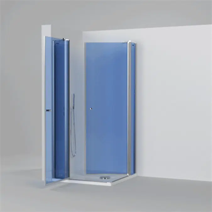 D2 Egipthia  - 2 fixed segments + pivot twin doors at 180º with angle access for shower