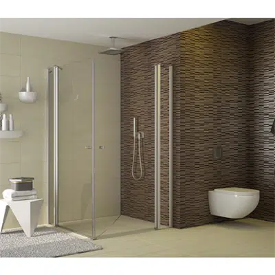 Image for D1 Plus Giro - 2 fixed segments + pivot twin doors at 180º with angle access for shower