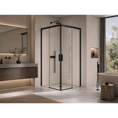Image for D3 Bella Vita   - 2 Fixed + Slider twin doors for shower in a corner