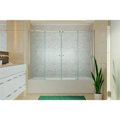 bilde for D1 Plus Evolution - 2 Fixed + Slider twin doors for bath