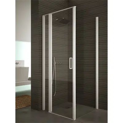 Image for D2 Egipthia  - Combinated Angle Configuration - 1 fixed segment + 1 pivot door at 180º + side panel (90º) for shower