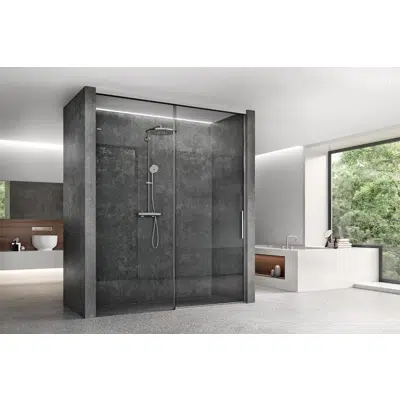 D5 Custom20 - 1 Fixed + Slider door for shower图像