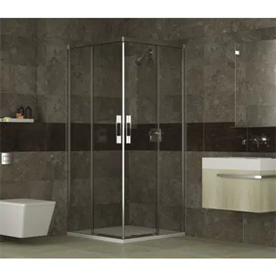 Зображення для D2 Gredel  - 2 Fixed + Slider twin doors for shower in a corner