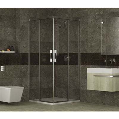 Obrázek pro Duscho Gredel  - 2 Fixed + Slider twin doors for shower in a corner