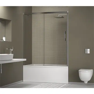 Obrázek pro D2 Gredel - 1 Fixed + Slider door for bath