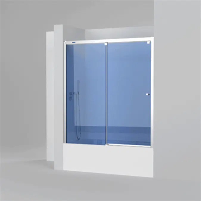 D2 Gredel - 1 Fixed + Slider door for bath