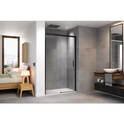 Image pour D1 GravityONE - 1 Fixed + Slider door for shower