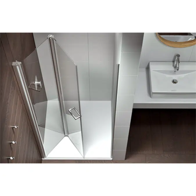 D1 Plus Giro - Bi-fold and slider twin doors for shower