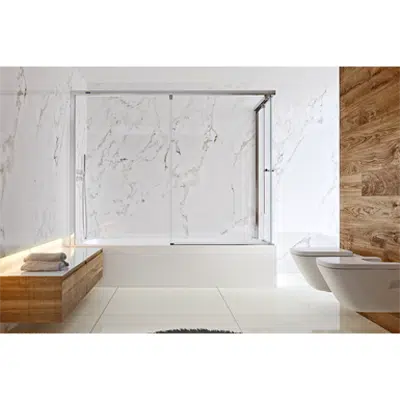 Image for D1 Plus Evolution - 2 Fixed + Slider twin doors for bath in a corner