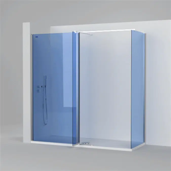 D1 Plus Giro - 1 Fixed + 1 Pivot door for shower + Side pannels