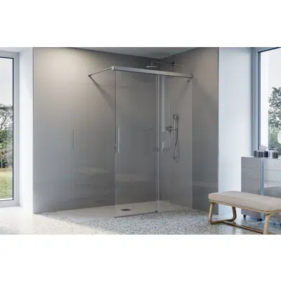 Image pour D5 Custom20 - Separator -1 Fixed + Slider door for shower