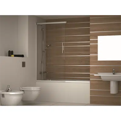 Image for D2 Gredel  - Separator - Fixed panel + Slider door for bath