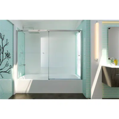 obraz dla D1 Plus Evolution - 1 Fixed + Slider door for bath