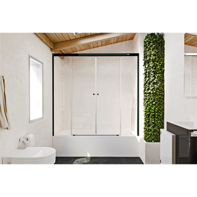 Obrázek pro Duscho GravityONE - 2 Fixed + Slider twin doors for bath