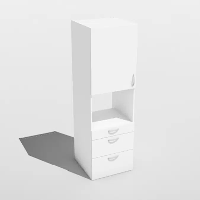 BIM objects - Free download! Tall cabinet for built-in appliances 460 ...