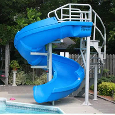 画像 Vortex Commercial Water Slide, 10' 7" Overall Height, Corkscrew Runway