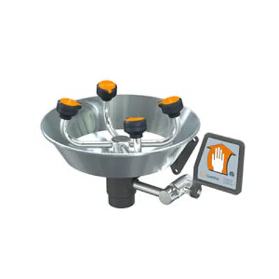 billede til G1724, WideArea™ Eye/Face Wash, Wall Mounted, Stainless Steel Bowl