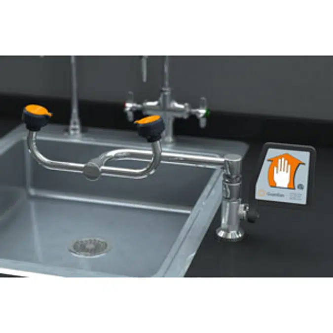 G1806, Eyewash, Deck Mounted, 90º Swivel, Right Hand Mounting