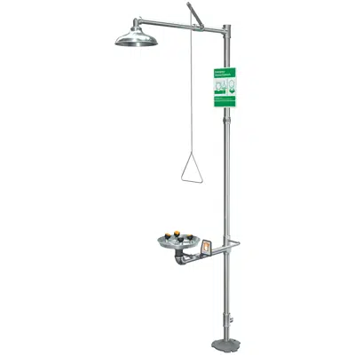 obraz dla GBF1909PCC, Barrier-Free Safety Station with WideArea™ Eye/Face Wash, All-Polished Chrome Plated Brass Construction