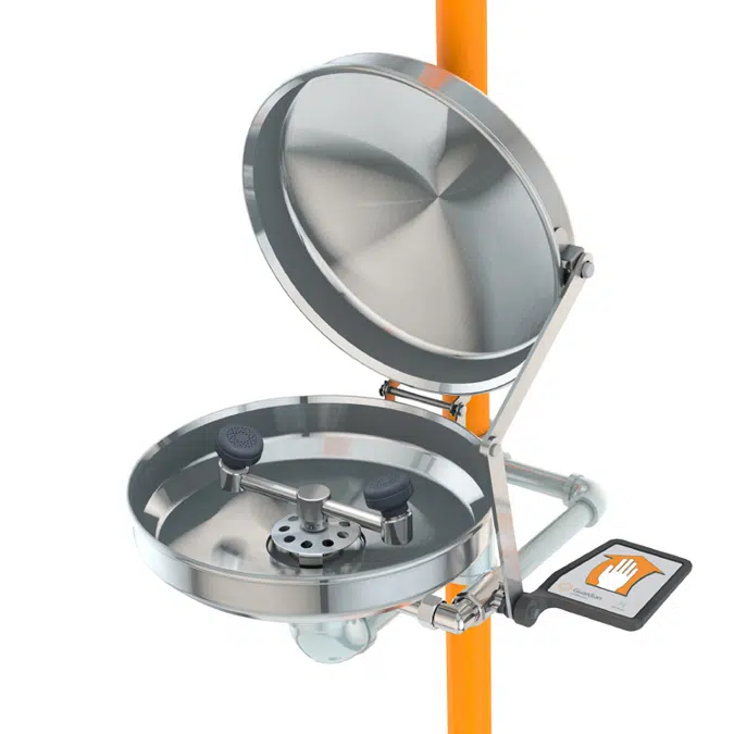 G1902BC, Safety Station with Eyewash, Stainless Steel Bowl and Cover