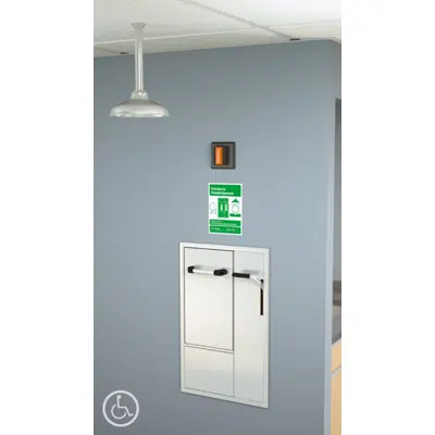 Image pour GBF2350, Recessed Safety Station with Drain pan, Exposed Shower Head, Fire-Rated Construction