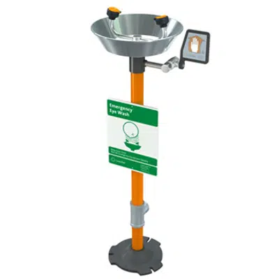 billede til G1825, Eyewash, Pedestal Mounted, Stainless Steel Bowl
