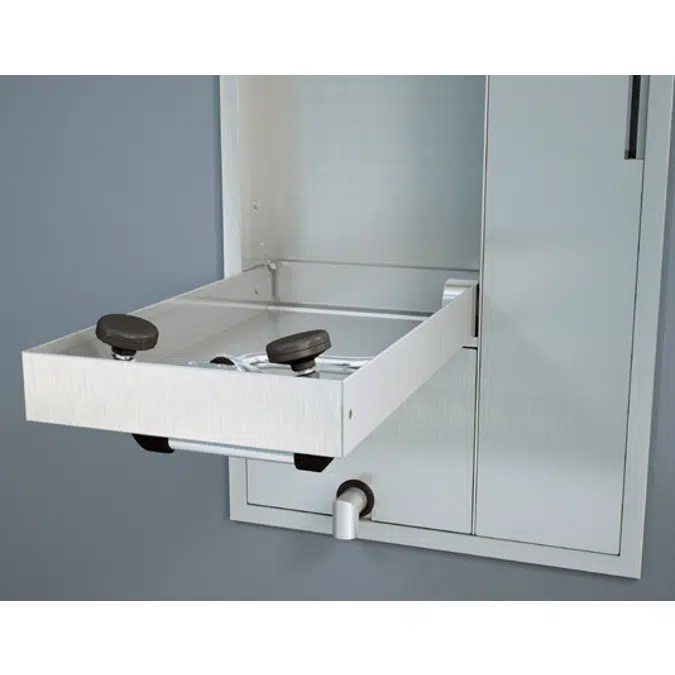 GBF2472, Recessed Safety Station with Wall Mounted Exposed Shower Head, Drain Pan and Daylight Drain, Cleanroom Construction