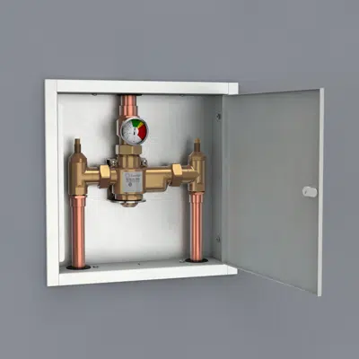Image for G6044, Thermostatic Mixing Valve with Recess Mounted Stainless Steel Cabinet