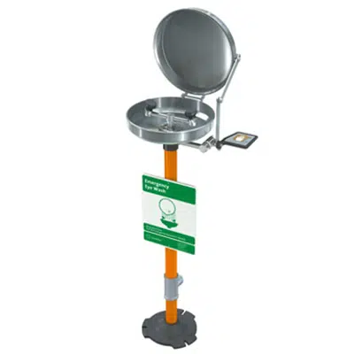 Image for G1825BC, Eyewash, Pedestal Mounted, Stainless Steel Bowl and Cover