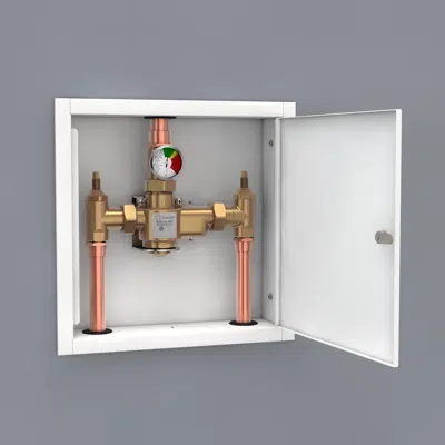 Image for G6043, Thermostatic Mixing Valve, 50 Gallon/189 Liter Capacity, Powder Coated Steel Recess Mounted Cabinet