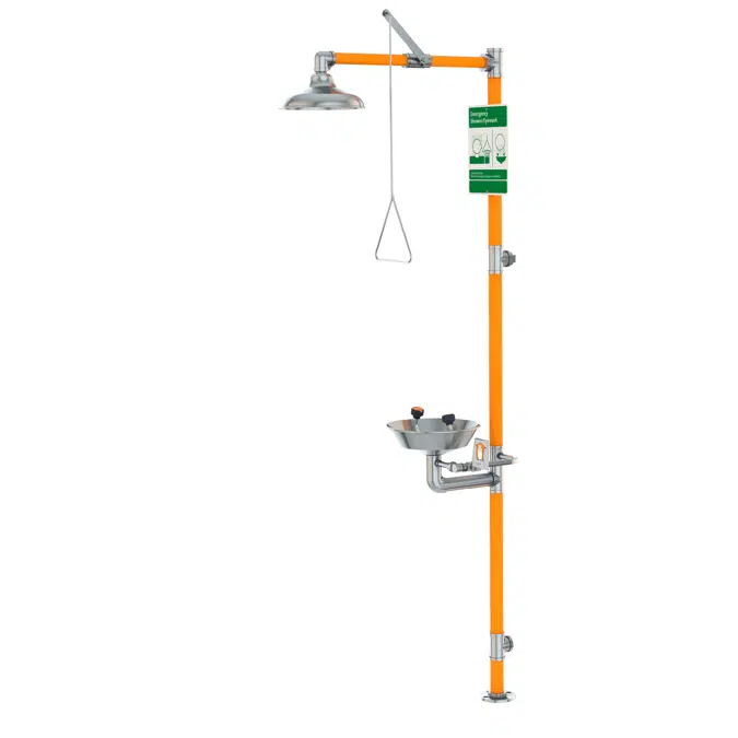 G1991, Safety Station with Eyewash, All-Stainless Steel Construction