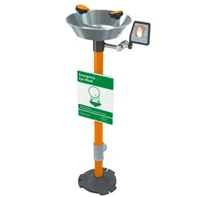 billede til G1760, Eye/Face Wash, Pedestal Mounted, Stainless Steel Bowl