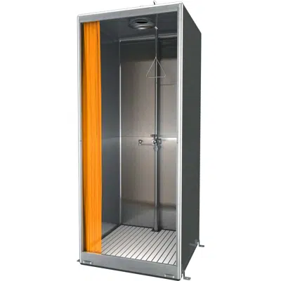 bild för G2010, Front Entry Enclosure, All-Stainless Steel Eyewash and Shower Safety Station, Bottom Drain