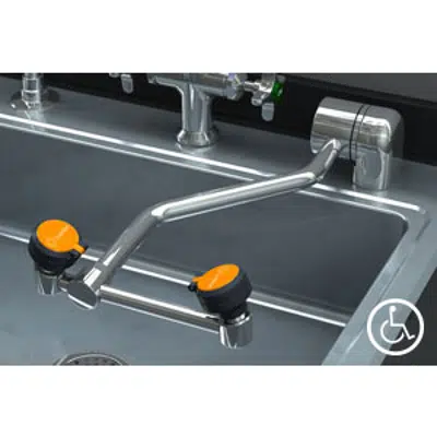 afbeelding voor GBF1849, Barrier-Free Eyewash, Deck Mounted, AutoFlow™ 90º Swing-Down